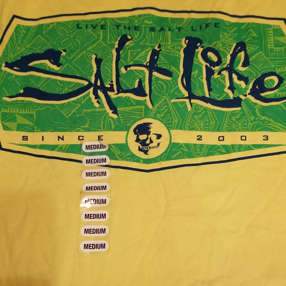 NWT Mens Yellow Medium Salt Life T